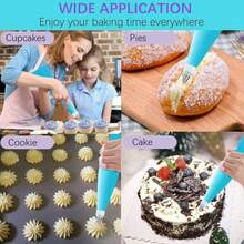 Baking Decorating Kit For Home Bakers (21 Pcs) - Assorted Tips, Bags & Scraper For Creative Desserts - Túi bắt kem màu hồng - Xem 2
