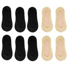 5 Pairs Silicone Non-Slip Invisible Boat Socks, Super Thin Breathable Socks, Smooth Silk-Like Low-Cut Socks For Summer - Multicolor - View 13