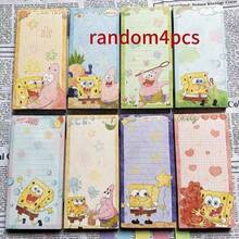 SpongeBob SquarePants 4 piezas y Bloc de notas largo de Patrick, cuaderno de estudiante lindo de dibujos animados no adhesivo, de vuelta a la escuela, regalo perfecto para fiestas y días festivos (estilo aleatorio) - Multicolor - Ver 8