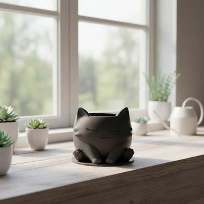 Carnivorous Plant Garden Decor, With Realistic Claws, Perfect Gift For Cat Lovers, Suitable For Office, Shelves (Fit For Herb, Moss Pots)