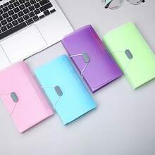 Tệp hồ sơ xếp gấp mini 13 ngăn màu kẹo A6, Tệp hồ sơ văn phòng phẩm, Hộp đựng hóa đơn nhiều lớp, Tệp hồ sơ xếp gấp, Văn phòng phẩm - Mảnh duy nhất - Xem 5