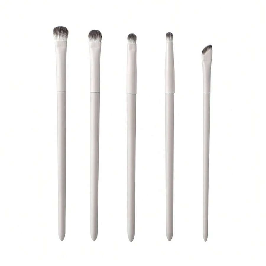 5 Cloud Porcelain Eye Makeup Brush Set Eyeshadow Brush Smudge Brush Aegyo Sal Blade Eye Detail Brush Beauty Tool - 瓷白5支套刷 - 查看 1