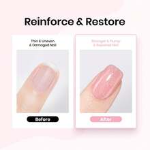 Beetles Rubber Base Gel Nail Polish, 6 Colors Nude Gel Polish Pink Peach Neutral Sheer French Tips Base Colors - 6Pcs Rubber Base Stardust Whisper - 查看 3