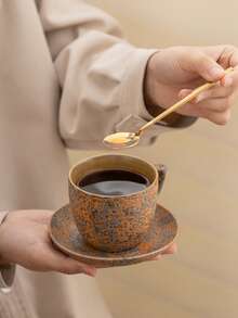 1 Set Minimalist Small Capacity Coffee Cups, Afternoon Tea Cups, Household Breakfast Milk Cups, Hanging Ear Coffee Cups, Wine Glasses, Latte Art Cups, Couple Cups, Minimalist Ceramic Coffee Cups, Espresso Cups, Ceramic Mugs, Kiln-Fired Glaze Ceramic Cups - Multicolor - View 8