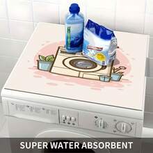 1pc Windmill Pattern Washing Machine & Dryer Top Cover Pad, Silica Gel Non-Slip Protective Mat, Suitable For Laundry Room, Bathroom, Home Decor - Wind On the Clothesline - View 8