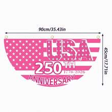 250th Anniversary Bunting 4th Of July Hanging Bunting Flags Outdoor Fan Flag Banner For Home Party Yard Garden Decor - 粉紅色 - 查看 9