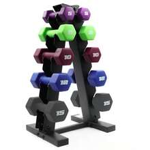 CAP Barbell 100 LB Set Of Neoprene Dumbbells With Rack Color Series 5 8 10 12 And 15 LB Pairsgift - ColorSeries - View 1