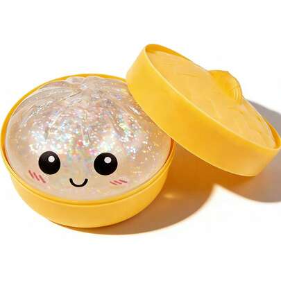 Glitter Dumpling, Glitter Dumpling Squishy Box, Dumplings Squishy, Anxiety Relief Fidget, Soft Squeeze Decompression Dough (1PC-A)