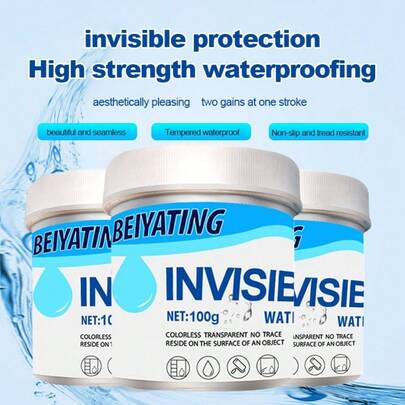 Beyatin Waterproof Sealant - 50g/100g/250g/450g, Transparent Invisible Coating, Anti-UV Sealant Suitable For Walls, Roofs, Bathrooms, Balconies, Non-Yellowing Leak-Proof Sealant