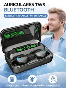 Audifonos bluetooh Inalámbricos In-ear F9-5 TWS Táctil IPX7 Impermeable Cancelacion De Ruido Pantalla Digital Con Luz Led - Ver 1