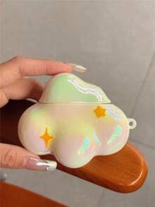 绚丽多彩星云链，兼容 4保护壳、Pro、苹果无线蓝牙耳机2、3代，柔软硅胶材质，少女风十足。请注意，星星的位置可能因型号而异，如果您对此非常在意，请勿购买。 - 白色 - 查看 2