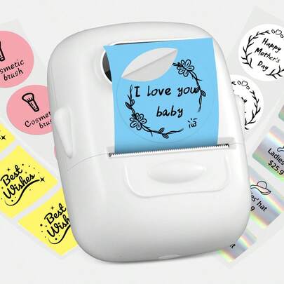  MarkLife P50 Label Maker, Wireless Portable Large Tape Multi-Template Thermal Printer Suitable For Small Businesses, Offices, Homes, Schools, 5 Cm (1 Printer + 1 Roll Of Labels)