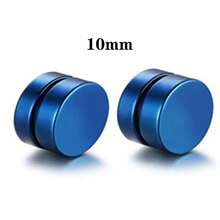 4 piezas de clips de oreja magnéticos minimalistas y de moda, aretes magnéticos unisex para hombres y mujeres sin orejas perforadas, estilo minimalista para uso diario - Negro - Ver 25