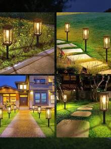 LED Solar Tungsten Filament Light, Innovative Creative Design, Suitable For Home, Yard, Outdoor, Garden Stake Light, Waterproof Home Tungsten Filament Light, Wall Light, Scenery Decor Atmosphere Solar Lawn Light - Solar-powered Tungsten Filament Landscape Lights - View 6
