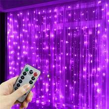 600 LED Curtain String Lights With Remote Control, 19.6ft X 9.8ft USB Powered Fairy Lights For Bedroom Window Christmas Decor, Plastic Material, Holiday Themed With Infrared Sensor, Multiple Modes - No Batteries Included - USB Curtain Light String - View 2