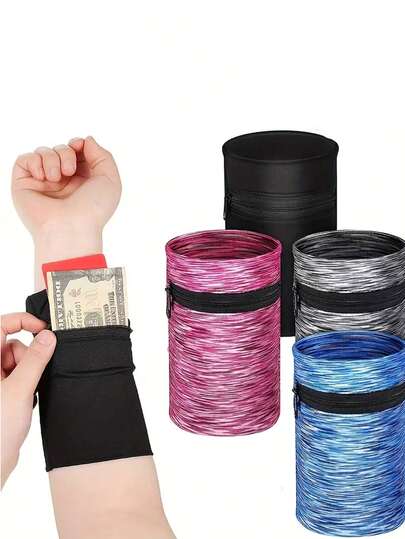 Cartera con cremallera, bolsa de brazo transpirable para teléfono, monedero pequeño para deportes y actividades al aire libre