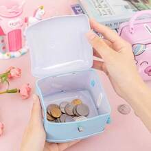 2 chiếc hộp đựng tiền xu hình heo bằng kim loại sáng tạo, hộp đựng tiền xu có khóa dành cho học sinh, quà tặng. - Nhiều màu - Xem 6