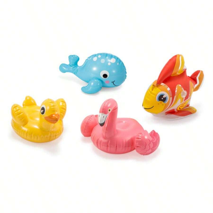 可愛卡通動物充氣浮水玩具,鴨子鯨魚紅鶴熱帶魚泳池浮床,加厚耐磨輕量浴缸海灘玩水浮床,夏季水上派對裝飾拍照道具,適合青少年與成年女性的禮物 - 彩色 - 查看 1