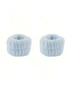 6pcs Luxury Super Soft Fiber SPA Headband And Wristband Set, Facial Wash Headband, Makeup Headband, Skincare Headband, Velvet Fluffy Sponge Headband, Soft Absorbent Towel Cloth Scrunchie, Suitable For Skincare, Makeup Removal, Bathing, For Women - 多色 6 - 查看 10