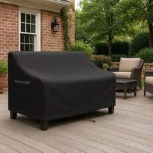 Funda de sofá para exteriores impermeable para muebles de patio 78.7 pulgadas de ancho x 38.2 pulgadas de profundidad x 35 pulgadas de alto tela Oxford 600D color negro - negro - Ver 6