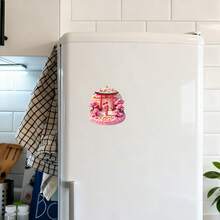 Perfect Gift For Kyoto Romantics: Dome Maiko Magnet With Cherry Blossoms & Torii, A Mini Kyoto Sweet With Pop-Out Lettering – Spring Memories In Every Detail - F - View 5