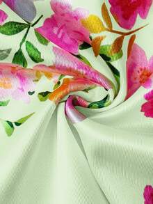 女士优雅性感无肩带数码印花长裙，Y2K风格，适合假日、度假、派对、鸡尾酒会、海滩、波西米亚风、情人节等场合，春夏秋季皆宜。 - 薄荷綠 - 查看 11