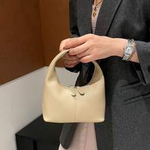 女士可爱手提包，复古高品质多功能托特包，独特饺子造型钱包 - 彩色 - 查看 4