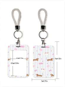 1pc Cute Dachshund Card Holder Set, High-Quality Student/ID Card Protector With Woven Lanyard, Lightweight And Portable For Commuting, Office, Daily Use - Rectangle - View 5