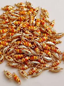 10/50/100/500pcs Mini Handmade DIY Alloy Imitation Bread, Microphone, Ice Cream Jewelry Accessories, Cartoon Creative Necklace, Bracelet, Earring Making Series Pendant - Multicolor - View 6