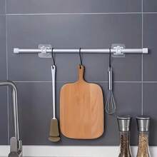 4/2 buah Braket Batang Tirai Jendela Tanpa Pengeboran - Perekat Mandiri, Pengait Dinding yang Dapat Diatur, Serbaguna Cocok untuk Dekorasi Rumah Modern, Kamar Tidur, Ruang Tamu, Dapur dan Kamar Mandi - Bahan Plastik Transparan, Pemasangan Mudah, - A - View 11