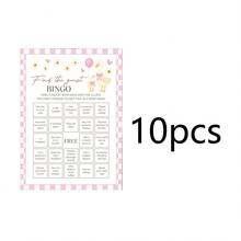 Jeu de bingo oie rose, convient pour 50 invités, révélation du , cartes et décorations pour baby shower - A - Voir 8