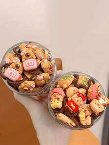 10pcs Capybara & Groundhog Shaped Hair Ties, Elastic Hair Bands For Braiding, Gentle On Hair - Multicolor - View 4