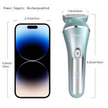 HATTEKER 1pc Women's Electric Shaver, 3-In-1 Multifunctional Waterproof Epilator With Charging Base - View 3
