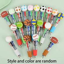 Bút bi rút 4 màu chủ đề World Cup bóng đá, thiết kế hoạt hình, nhỏ gọn, tiện dụng cho học sinh và ghi nhật ký. - Bóng đá bốn màu ngẫu nhiên - Xem 8