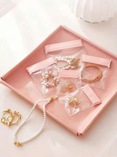 Bộ 10 túi đựng trang sức chống oxy hóa EVA, túi đựng có khóa kéo kín tiện dụng cho bông tai, nhẫn, dây chuyền, vòng tay - Bền chắc, kiểu dáng túi xách du lịch.