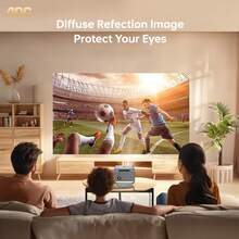 Proyector Portátil AOC 1080P con Soporte 4K, Native 1080p y soporte 4K, 8000 Lúmenes, 5G WiFi6, Bluetooth, Corrección Automática Vertical Keystone, Pantalla 300", Compatible iOS/Android, para Casa y Móvil - Gris - Ver 11