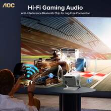 Proyector Portátil AOC 1080P 4K, Native 1080p y soporte 4K, 8000 Lúmenes, 5G WiFi6, BT, Corrección Automática Vertical Keystone, Pantalla 300", Compatible con iOS/Android, para Uso Doméstico y Smartphone - Gris - Ver 11