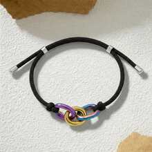 可调节街头时尚猪鼻子手链，男女皆宜，休闲百搭，适合海滩、日常佩戴叠戴，情人节、斋月、生日派对礼物 - 豬鼻子手繩 - 查看 9