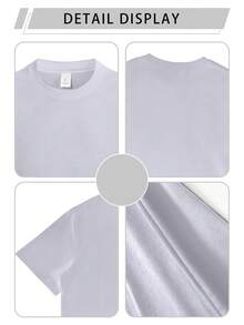 World Cup Trophy Print Men's Summer Clothing, Soft Loose Short Sleeve Tshirt, Pure Cotton Crew Neck Short Sleeve, Breathable Fashion Style - Xám - Xem 3