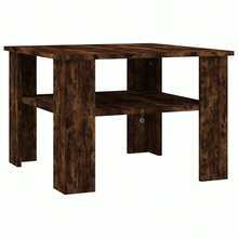 Coffee Table Smoked Oak 60x60x42 Cm Engineered Wood - Brown - View 2
