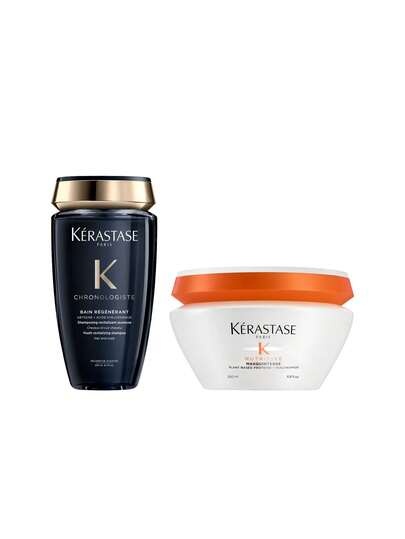 Kérastase [Bundle] Nutritive Chronologist Regenerating Bath Shampoo 250 Ml + Masquintense Hair Mask 200 Ml