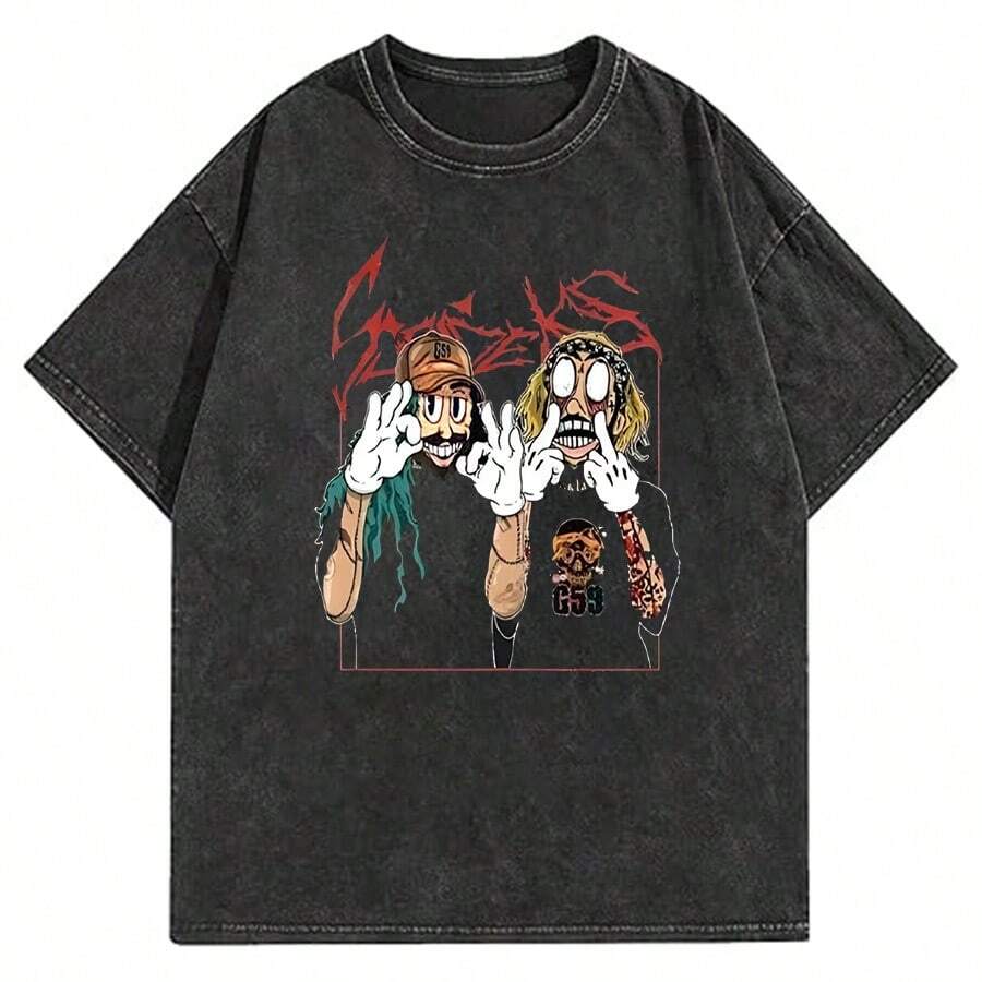G59 Band Rapper Hiphop Music T-Shirt Allszie - màu đen - Xem 1