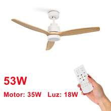 132cm Ceiling Fan With LED Light, 6 Speeds, Low Noise, Summer/Winter, With OstarkDom-LEDUNI Remote Control - 53W-woof - View 1