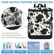 Mochila enfriadora de 33 latas con aislamiento a prueba de fugas suave para hombres y mujeres mochila para el pecho de hielo camping senderismo picnic viajes lonchera - Huella de vaca - Ver 5