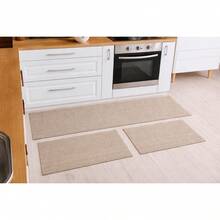 3-Piece Decorative Non-Slip Kitchen Runner Rug Set - 順滑焦糖 - 查看 1
