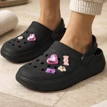 Molekinho Molekinha Kids' Flip-Flops - Fashionable Clogs With Fun Buttons - 106 Black Molekinha - View 2