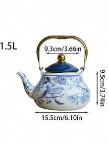 SummitPulse 1 Set, Chinesischer Stil Blau-Weiß Porzellan Kochgeschirr Set, geeignet für Gasherd, Induktionskochfeld, beinhaltet Teekanne, Kaffeekanne, Milchtopf, multifunktionale dickversiegelte Vorratsbehälter, Salatschüssel, Obstschale, Gewürzglas, Kaffeedose, Teedose, Mehrzweck-Vorratsbehälter für alle Jahreszeiten, hitzebeständige Suppenschüssel, Instantnudel-Schüssel, Reisschüssel, Outdoor-Picknick-Campinggeschirr - Übersicht 15