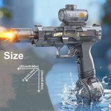 自动连射水枪，带灯户外玩具水枪，可远距离射击，水上游戏玩具 - 彩色 - 查看 9