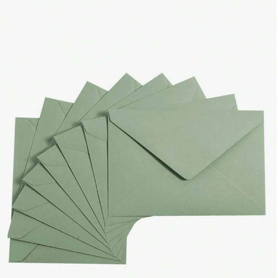 25/50/100pcs Mint Green Windowless DIN C6 Envelopes - Envelope - View 1