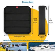 1PC RV Vent Cover, RV Skylight Cover, RV Vent Insulator, RV Skylight Curtain, RV Curtain, RV Window Shade, 16"X16"(41cm*41cm), RV Thermal Insulation Solution, RV Vent Blackout - Vent Cover - View 8